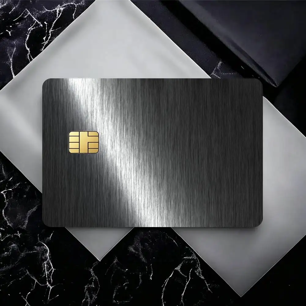 Metal Color black  Diy Credit Debit Card Sticker Party Sticker Decoration Waterproof Small Chip Card Skin Sticker
