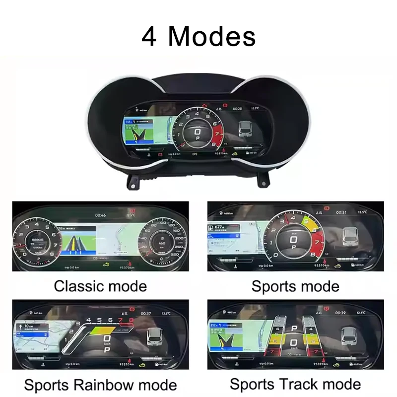 أداة لوحة القيادة الذكية الجديدة مقاس 12.3 بوصة لـ A5 2009-2012 شاشة عرض ديناميكية عداد السرعة مجموعة ذكية ترقية شاشة LCD للسيارة