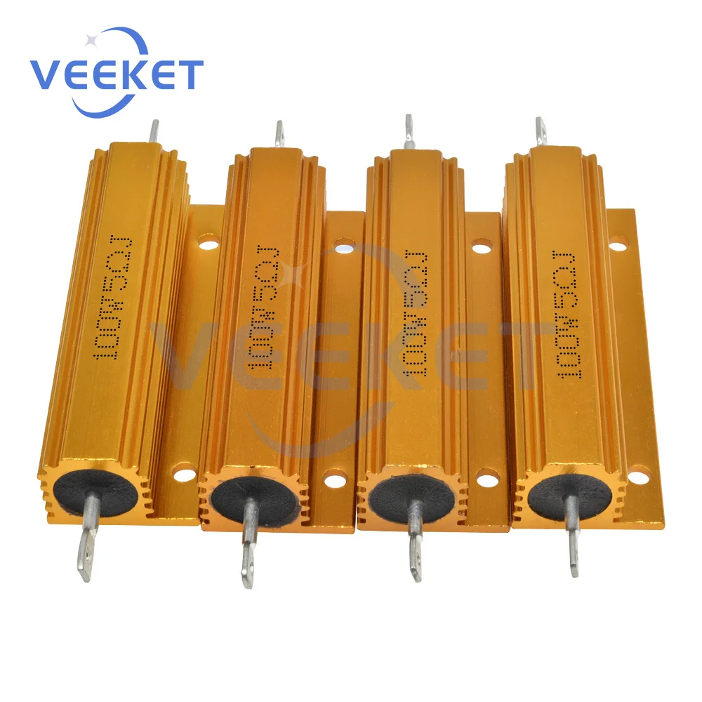 Aluminum Power Metal Shell Case Wirewound Resistor 50W 100W 0.01R to 100K Ohm 5% Accuracy Various Resistance Options Available