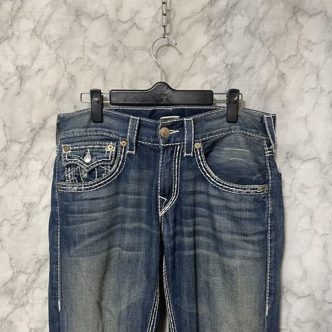 90er Jahre klassische Jeans gerade niedrige Taille Hose Y2K Stickerei Figur Mode lässig blaue Jeans High Street Hip Hop Paare tragen Fall