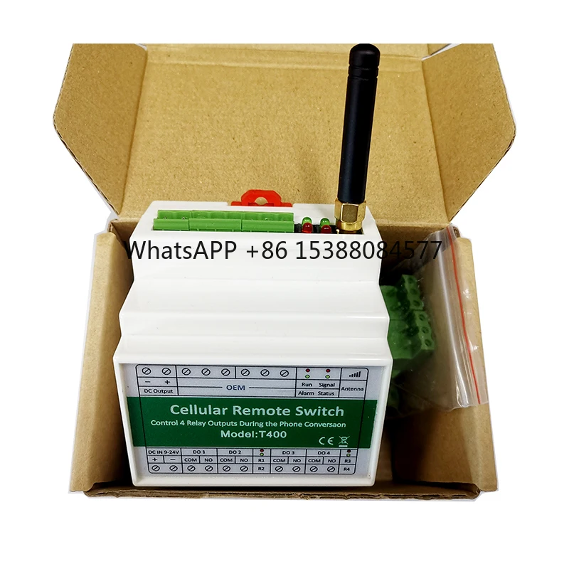 

Gsm/4G Lte Cellular Remote Switch Control 4 Relay Outputs During the Phone Conversation Open Door Gate Machine