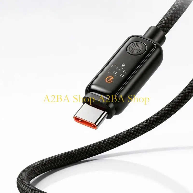 A2BA USB C Fast Cord with Wattage Screen for Desk or Bedside Use