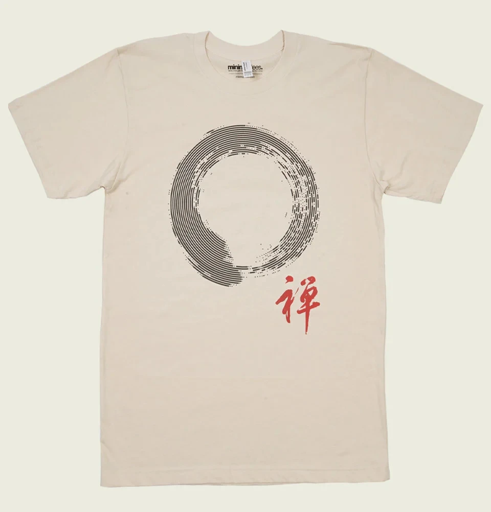 

Футболка Enso Circle of Enlightenment Classic Retro Simple, хлопковая, молодежная, модная, весенняя, с принтом, круглый вырез