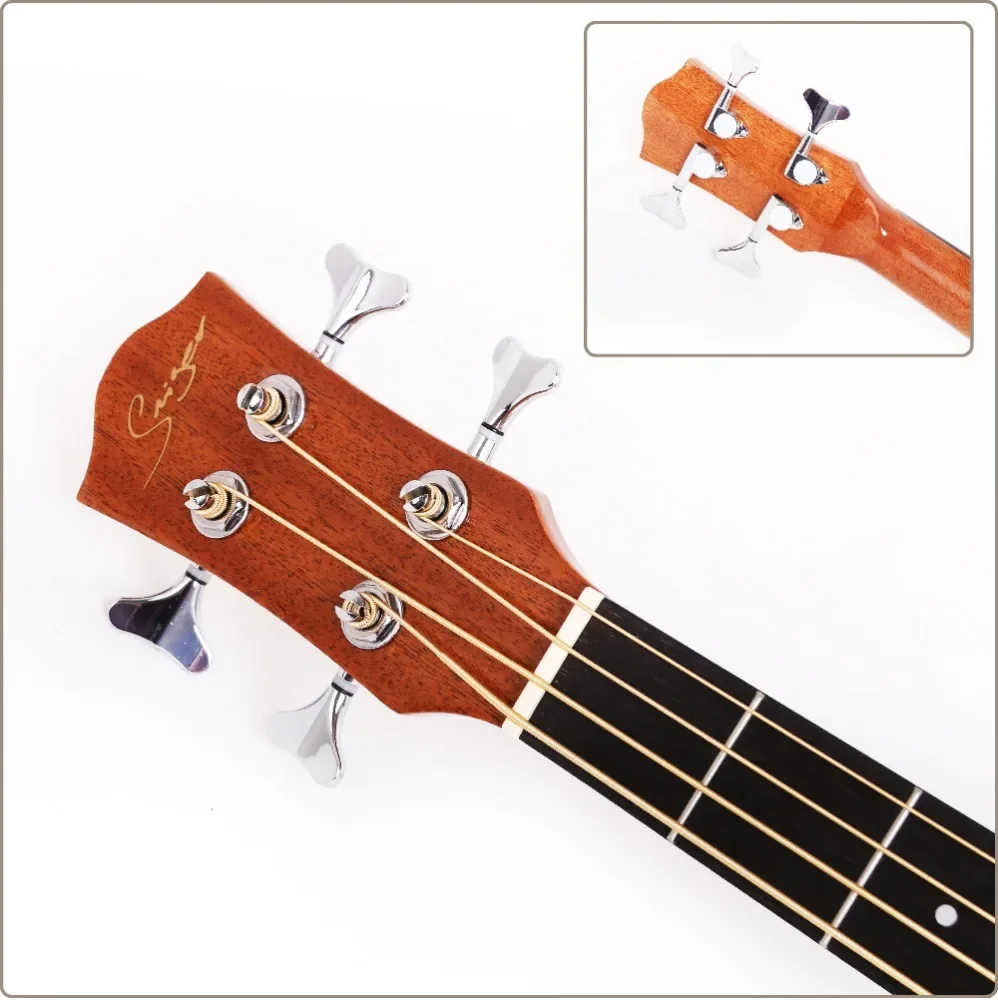 Deviser 4 Strings Wooden Acoustic Bass Guitar