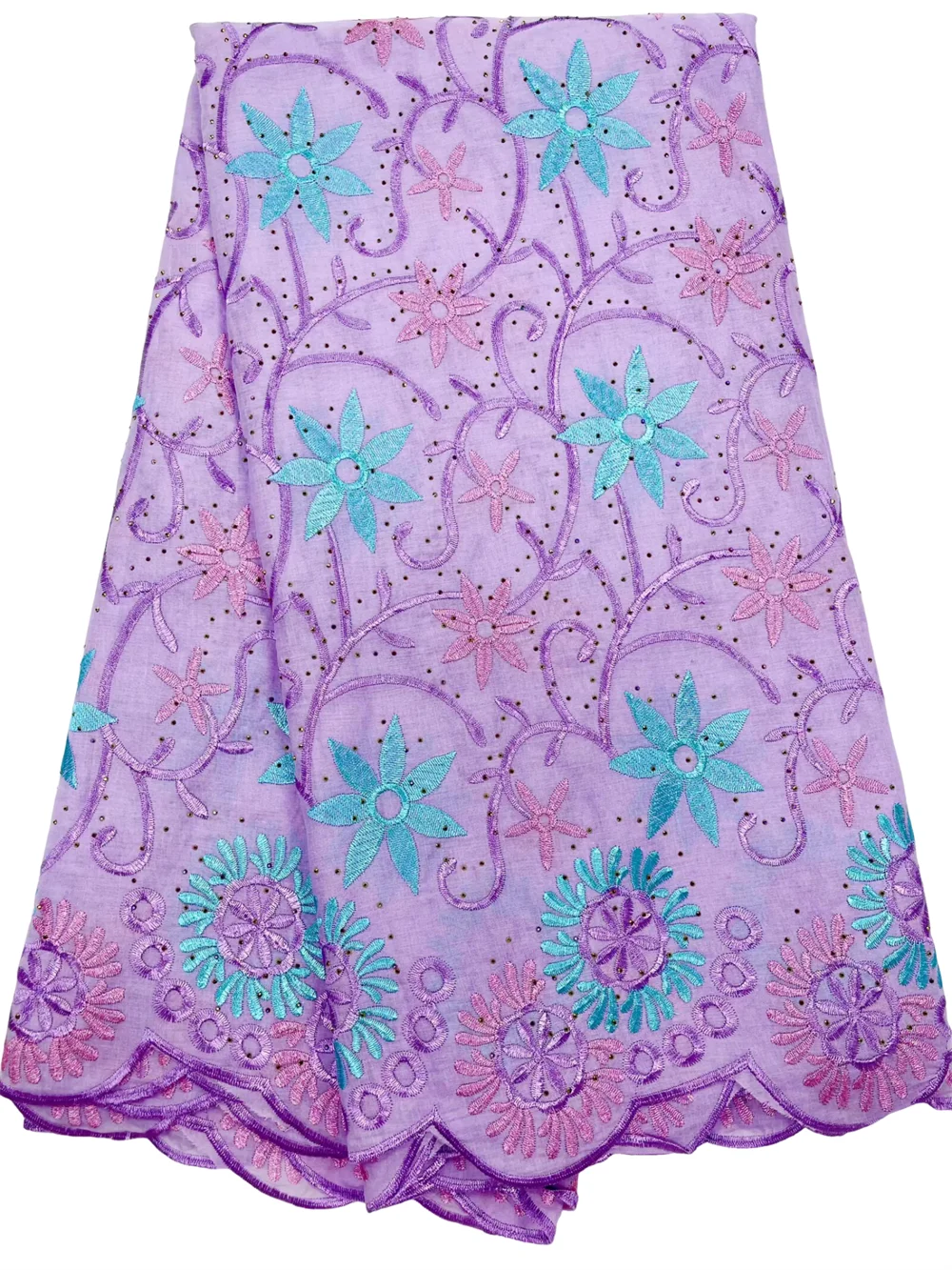 

Фиолетовая африканская хлопковая кружевная ткань 2025 Высококачественная кружевная швейцарская вуаль Кружевная ткань Нигерийская кружевная ткань для женщин Материал для вечеринок