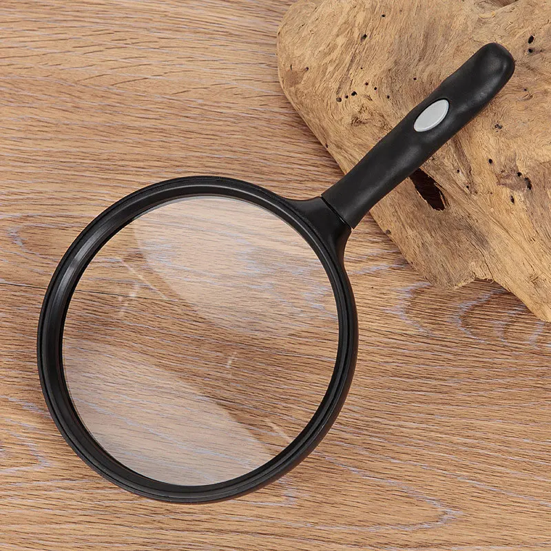 2.5X 130mm Large Lens Handheld Magnifier Reading Newspaper Map Handle Magnifying Glass Low Vision Aids 2pcs