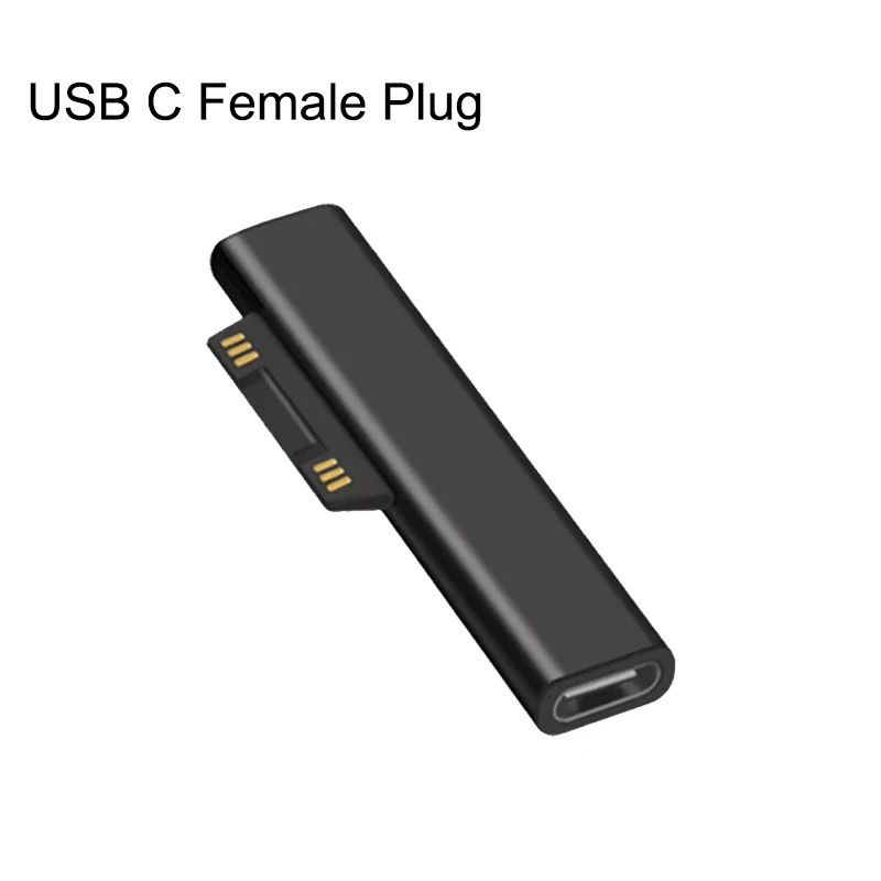 PD 65 W Schnelllade-USB-Typ-C-Stromversorgungskabel für Microsoft Surface Pro 7, 3, 4, 5, 6, 15 V, 3 A, Tablet-Ladegerät, USB-C-Adapterkabel