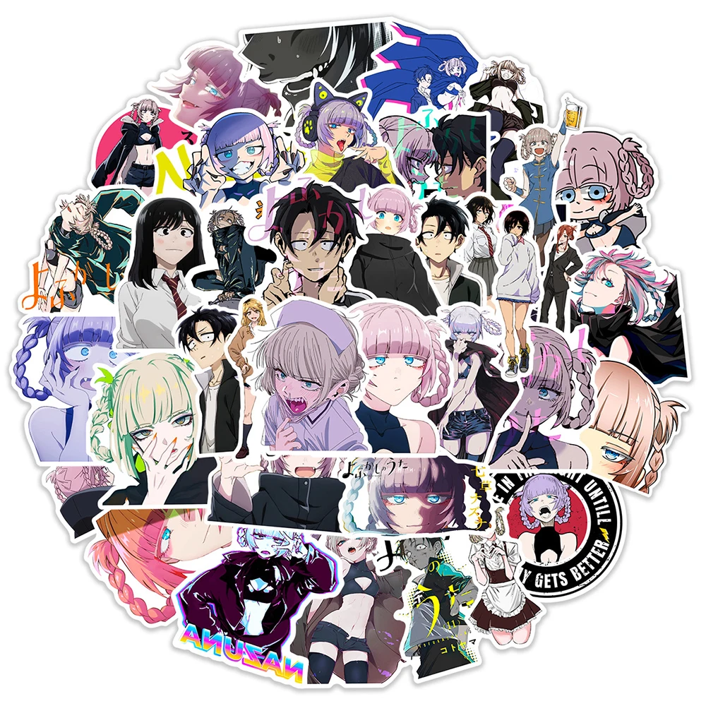 10/30/50pcs Call Of The Night Anime Stickers Kou Nazuna Sticker Waterproof Laptop Skateboard Motorcycle Phone Girls Decals Toys