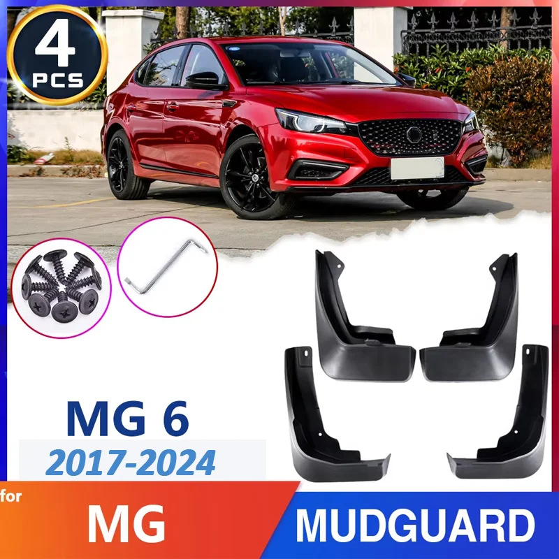 Car Mud-Flap Fender Mudguards for MG 6 MG6 2017-2024 2rd Gen 2019 Accessories Stickers Mudflaps Splash Flaps Guards Auto-Goods