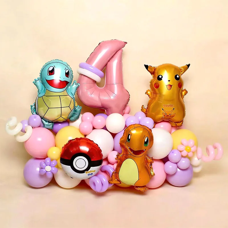 Klassisches Pikachu-Muster Ballon-Set Wiederverwendbare Folienballons für Festival- und Karnevalspartys