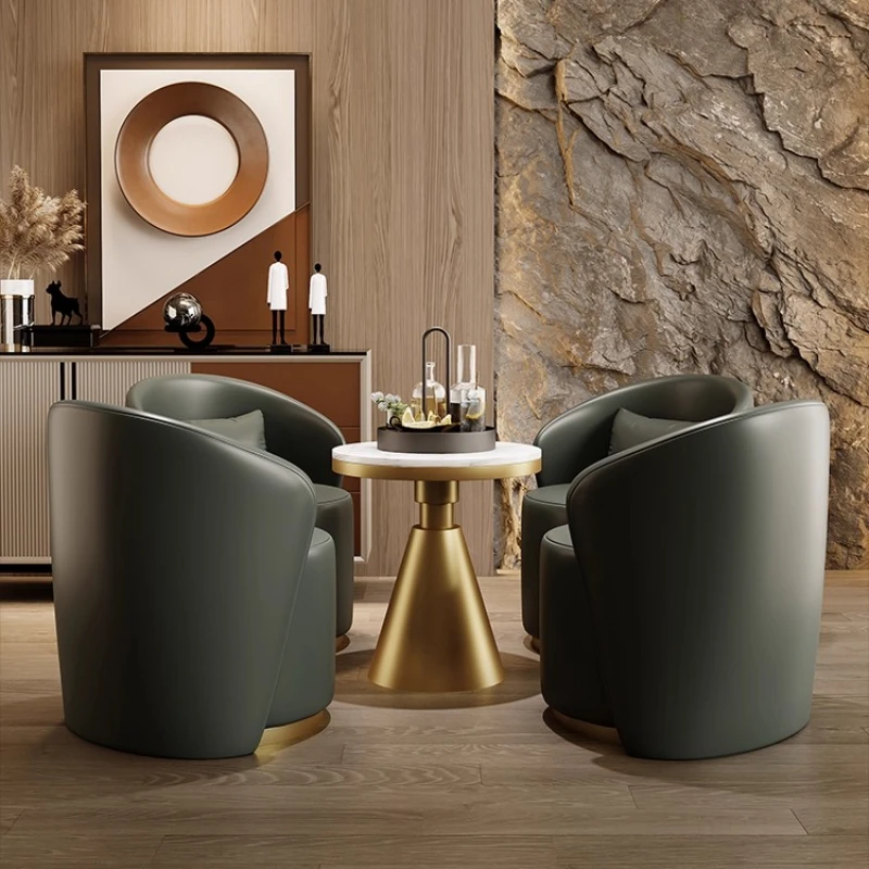 Teddy Fabric Upholstered Armchair With Black Powder Coating Metal Ring, Comfy Round 360° Swivel Chair Sofa Swivel Accent Chair