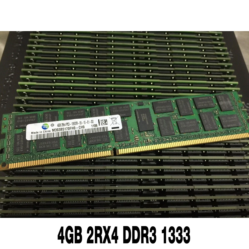 1PCS RAM 4G PC3-10600R ECC REG Server Memory For Samsung M393B5170FH0-CH9 4GB 2RX4 DDR3 1333