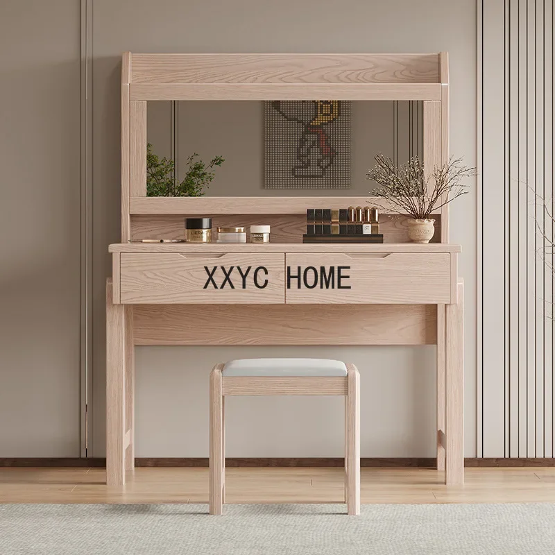 

Wood Shelf Dressing Table Vintage Body Girl Comfortable Cheap Beauty Vanity Table Cosmetics Mesa De Maquillaje America Furniture
