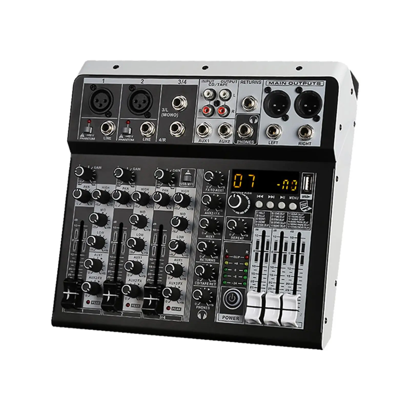 Audio Mixer Sound Mixer Professional Multipurpose Sound Board Console System Sound Mixing Console for DJ Studio Karaoke Podcast