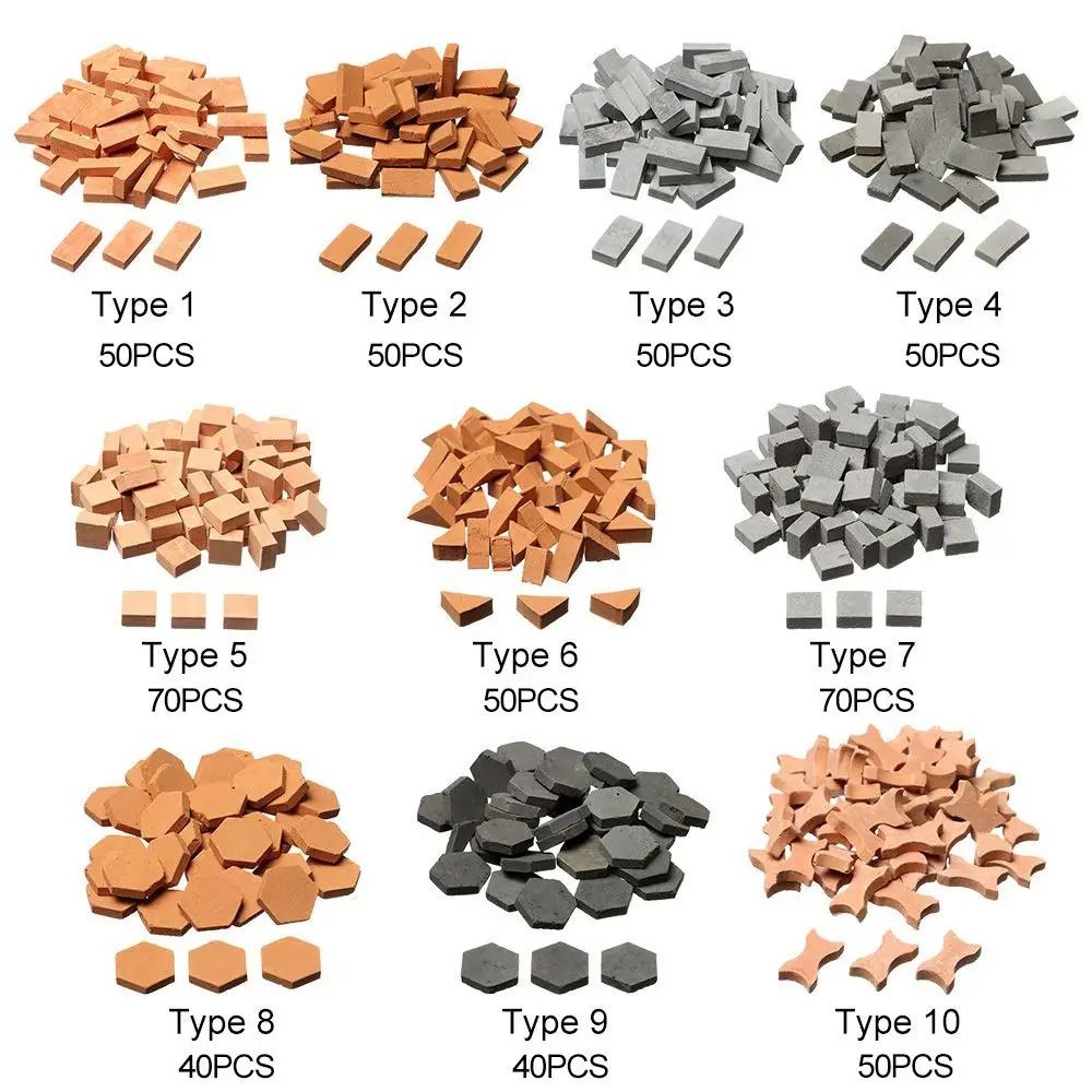 40/50/70PCS Sand Table Simulation Brick DIY Building Scenery Portable Miniature Durable Kids Decorative Toy Landscape Modelling