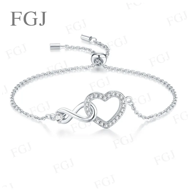 Moissanit-herzförmiges Armband, S925-Sterlingsilber, Nischendesign, zartes und elegantes Armband für Damen, Schmuck für Hochzeiten, als Geschenk für den Alltag. – Detail 5