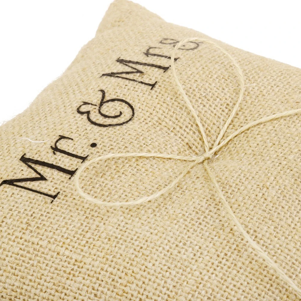 

1Pcs 20X20cm Delicate Wedding Ring Pillow With Rhinestone And Satin Ribbon For Ring Bearer