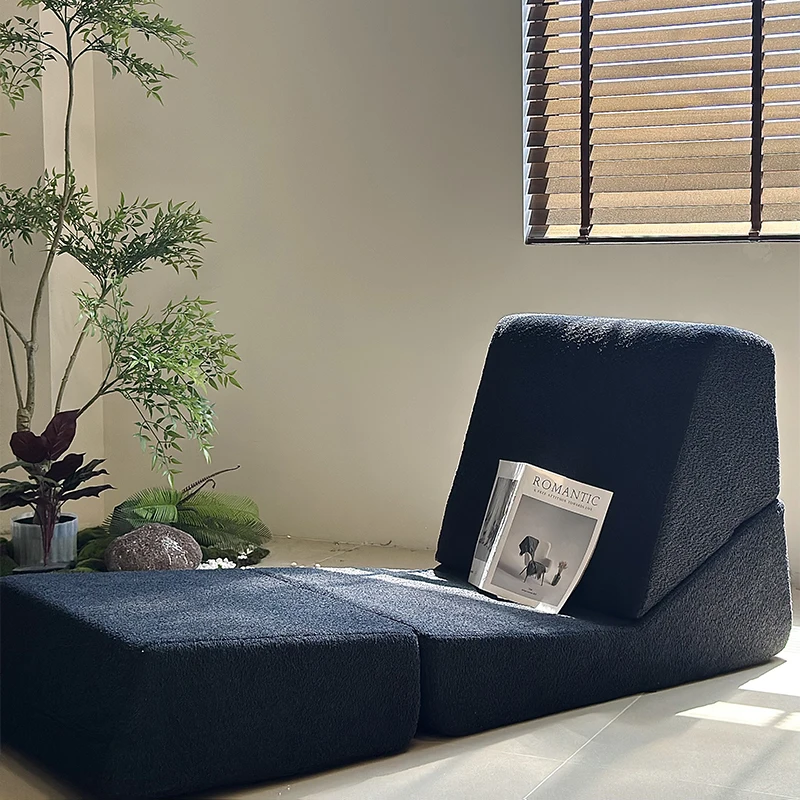 

*/*Minimalist Designer Vacuum Compressed Sofa Blue Japanese Modern Living Room Sofa Floor Individual Woonkamerbanken Home Furnit