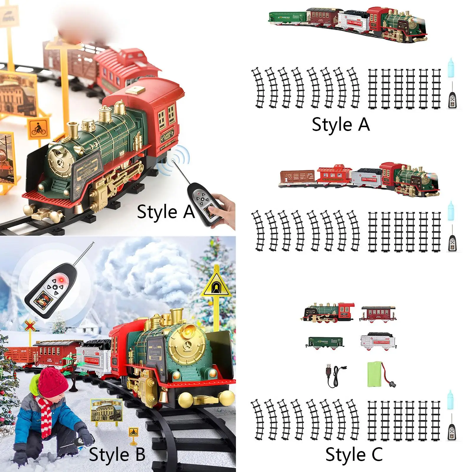 conjunto-de-trem-eletrico-brinquedo-de-natal-com-vagoes-trem-classico-realista
