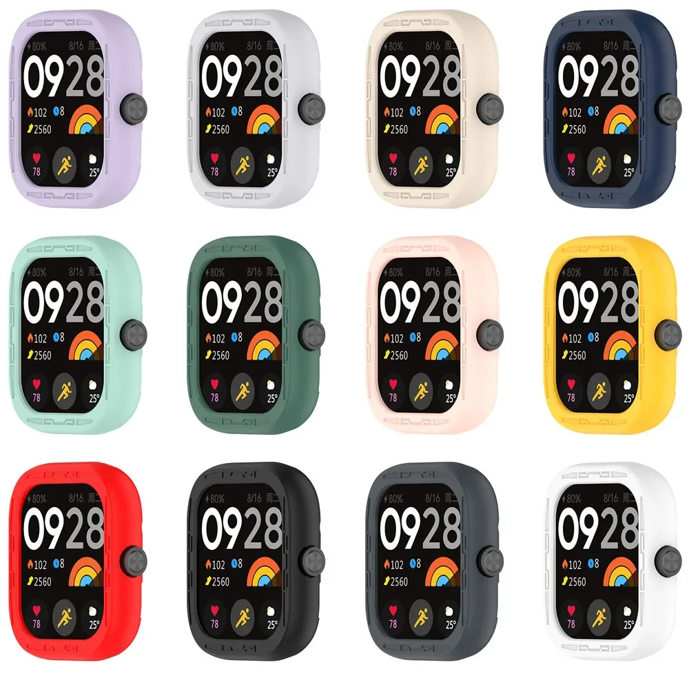 Cover Cases For Redmi Watch 4 Watch4 Soft and Durable Silicone Lightweight Hollow Case Protector Screen Protector Accessories