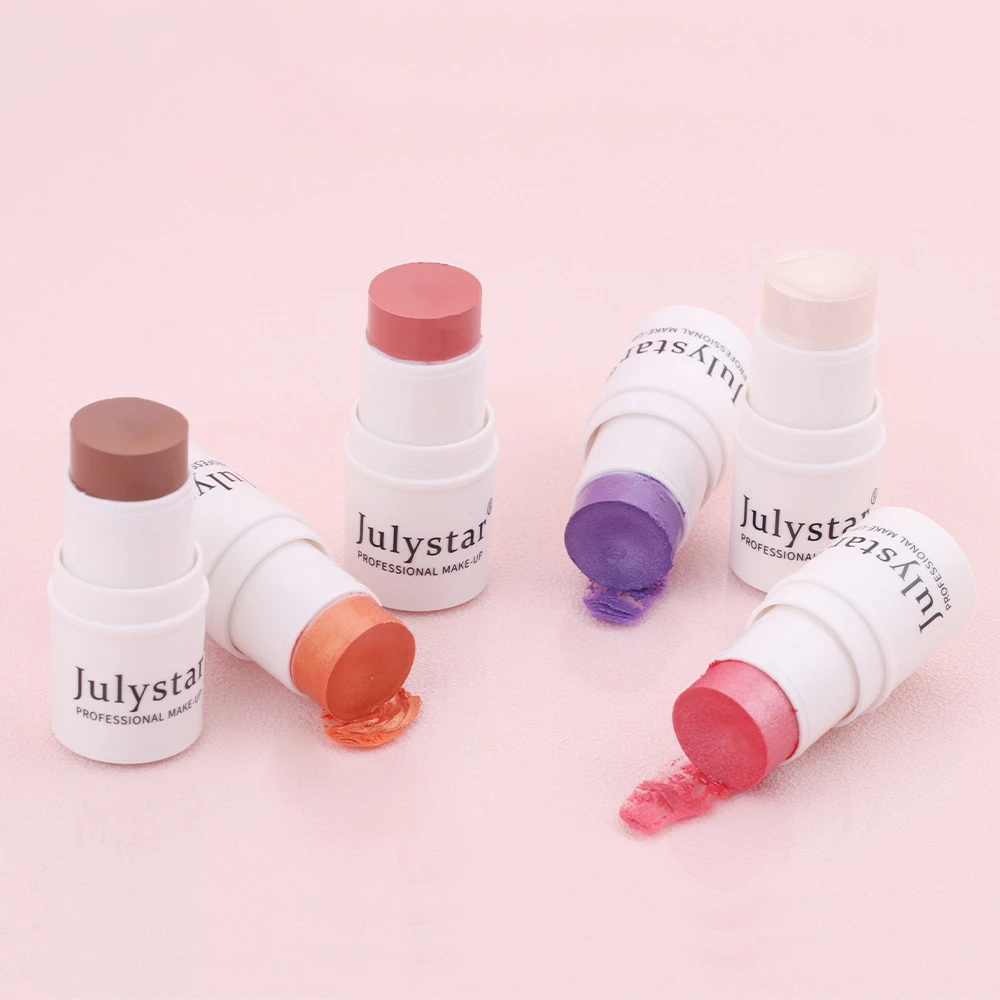 Rosto blush contorno bronzer vara multifuncional iluminador blush bicho da seda brilho esculpir contorno facial sombra cosméticos