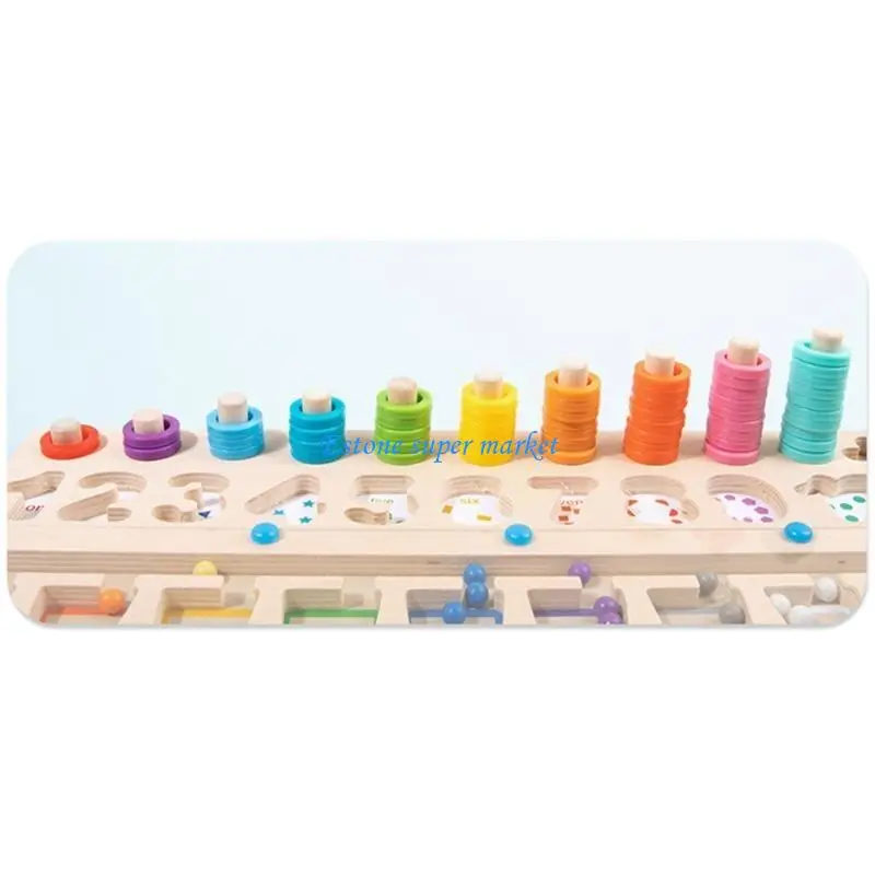 090B 3in1 Bảng xếp hình nam châm Đồ chơi phân loại số mẫu giáo Bộ đồ chơi toán học cho trẻ