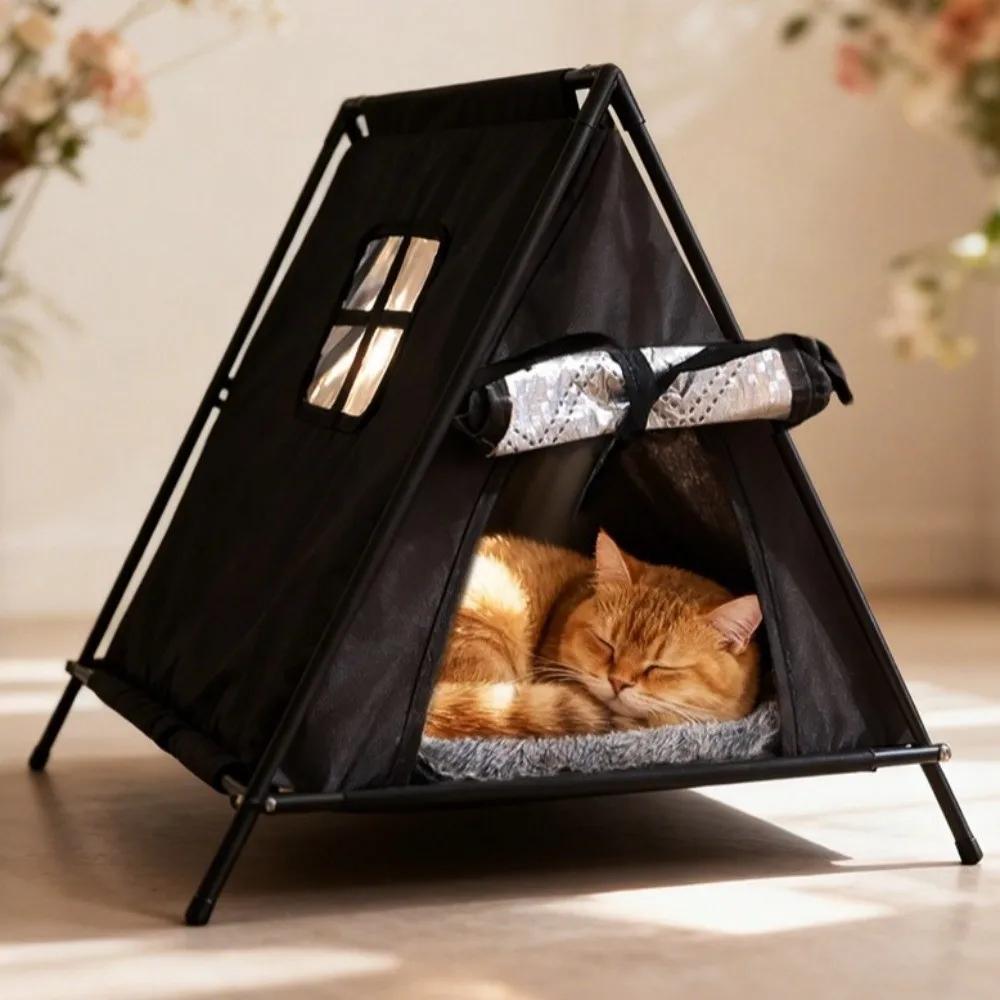 Tenda per animali domestici portatile minimalista per esterni Tenda per tenda per gatti calda Oxford Tenda pieghevole impermeabile per gatti Feral da campeggio