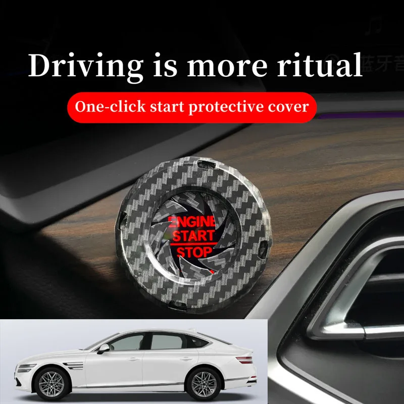 FOR Genesis Car one-button start decorative ring knob-type decorative cover ignition device switch hidden protective cover
