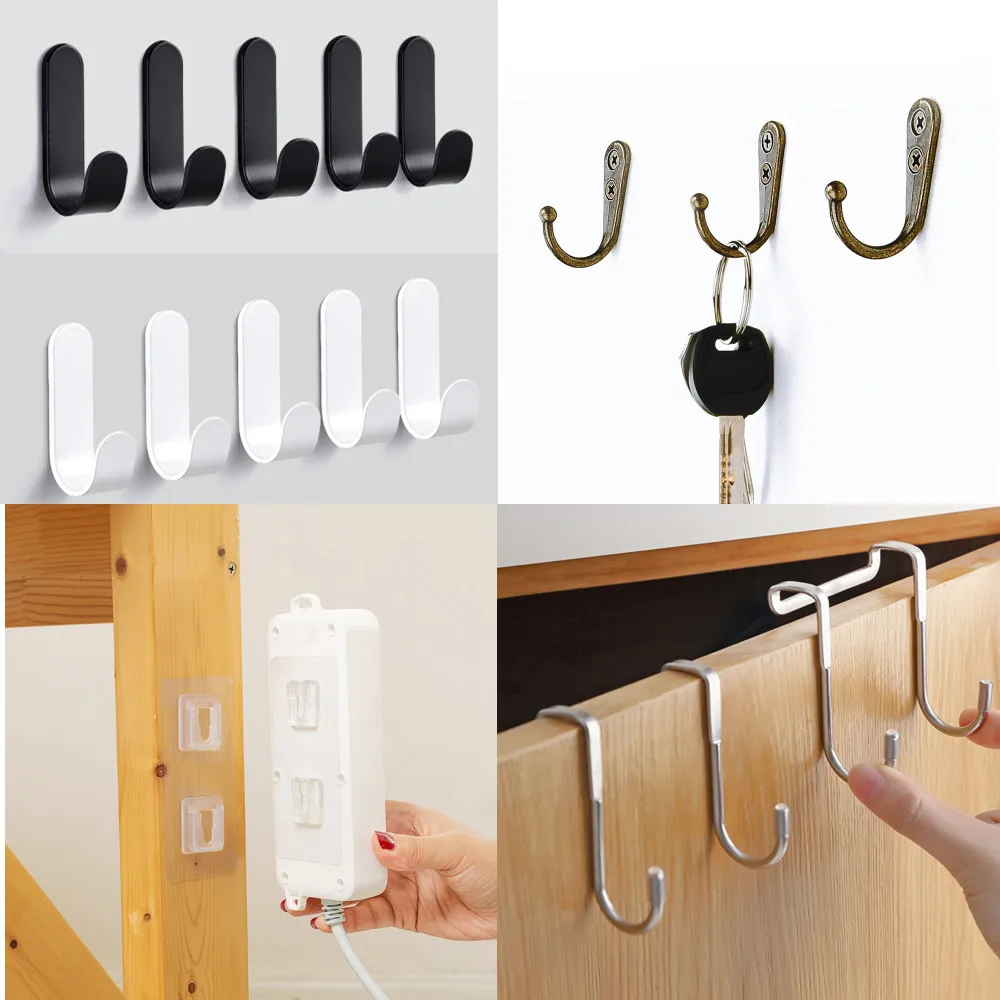 

Wall Mounted Towel Hook for Bathroom Coat Hook Rustproof Hook Hanger for Kitchen Hardware Hook for Keys In The Hallway Rack