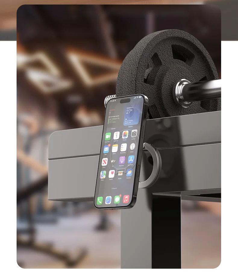 Für MagSafe Doppelseitiger Magnetischer Handyring-Halter Tragbarer Faltbarer Handyständer Handy-Zubehör Stützhalterung Griff – Detail 12