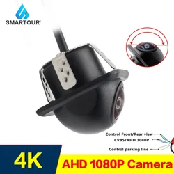 Smartour CCD Fisheye Lens Car Camera AHD 1080P Rear View Wide Angle Reversing Backup Camera HD Night Vision Auto Parking Assist