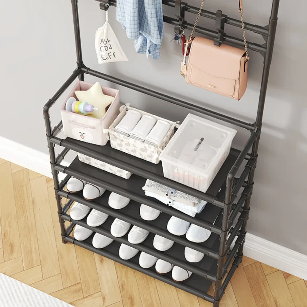 Five Layer Shoe Rack Simple Shoe Rack Integrated Storage Rack Household Shoe Rack Multifunctional Clothes Rack Creative Ho
