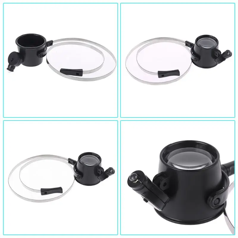 Eye Loupe Head-Mounted Jewelers Glass for Watch Repair Jeweler