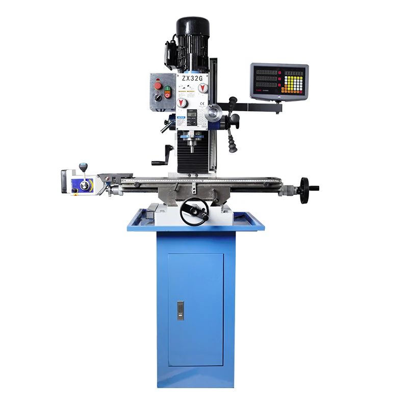 ZX32G Benchtop Drilling and Milling Machine, Metal Processing Drilling Machine Pure Copper Motor High Precision Thread