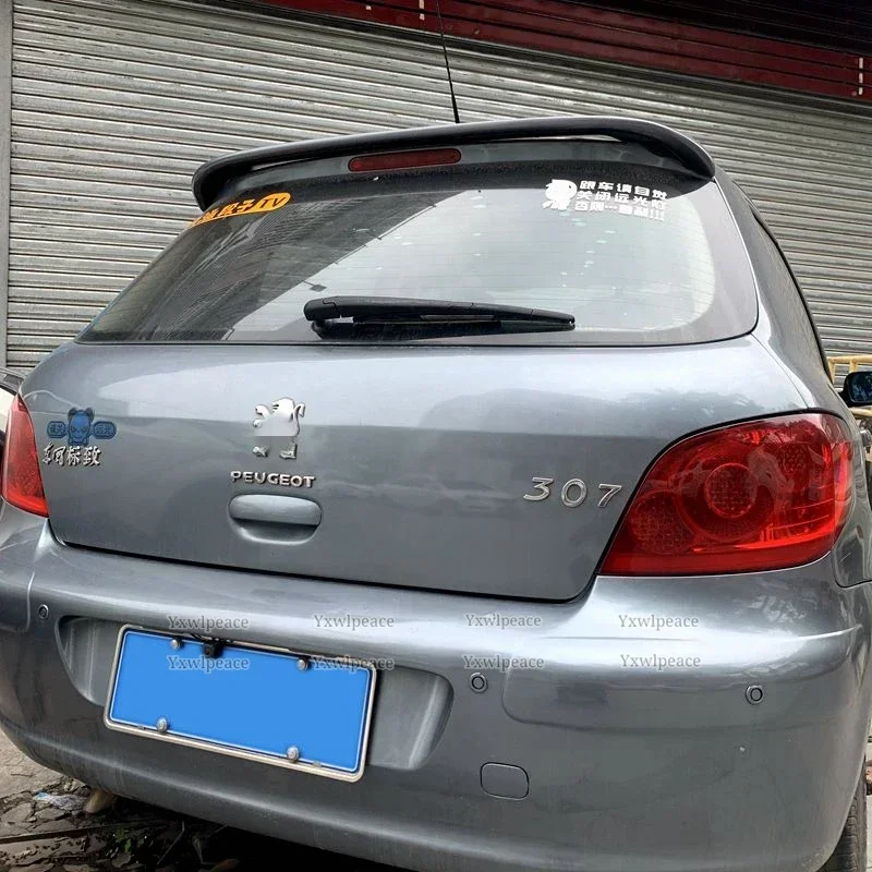 

For Peugeot 307 2006-2012 High-Quality ABS Plastic Unpainted Color Rear Roof Spoiler Trunk Lip Wing Car Accessories