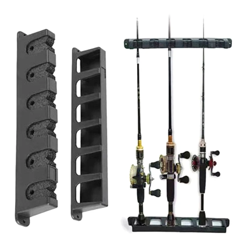 Fishing Rod Rack Fishing Pole Holder Rod Holders Wall Mount for Garage Fishing Rod Storage Rack Bracket Holder