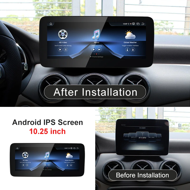 2024 New Qualcomm6225 Snapdragon680 Andorid13 Car Multiemedia Players For Mercedes Benz A Class W176 CarPlay AUTO Video GPS Navi