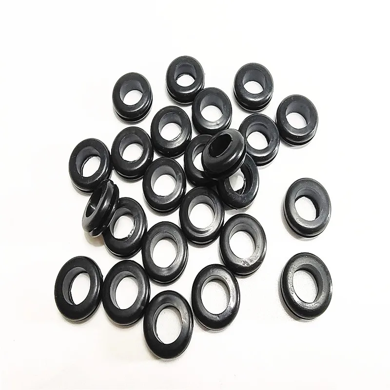 ROHS Certificated from 10PCS to 2000PCS Asian Type Black Rubber Grommets Wire Protective Grommets Rubber Bushing Rubber Rings