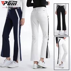 Pgm Golf Wear for Women Flared Pants Slim Sports Spring Autumn High-waist Trousers Ladies Split Hem Trousers Casual Golf Pants