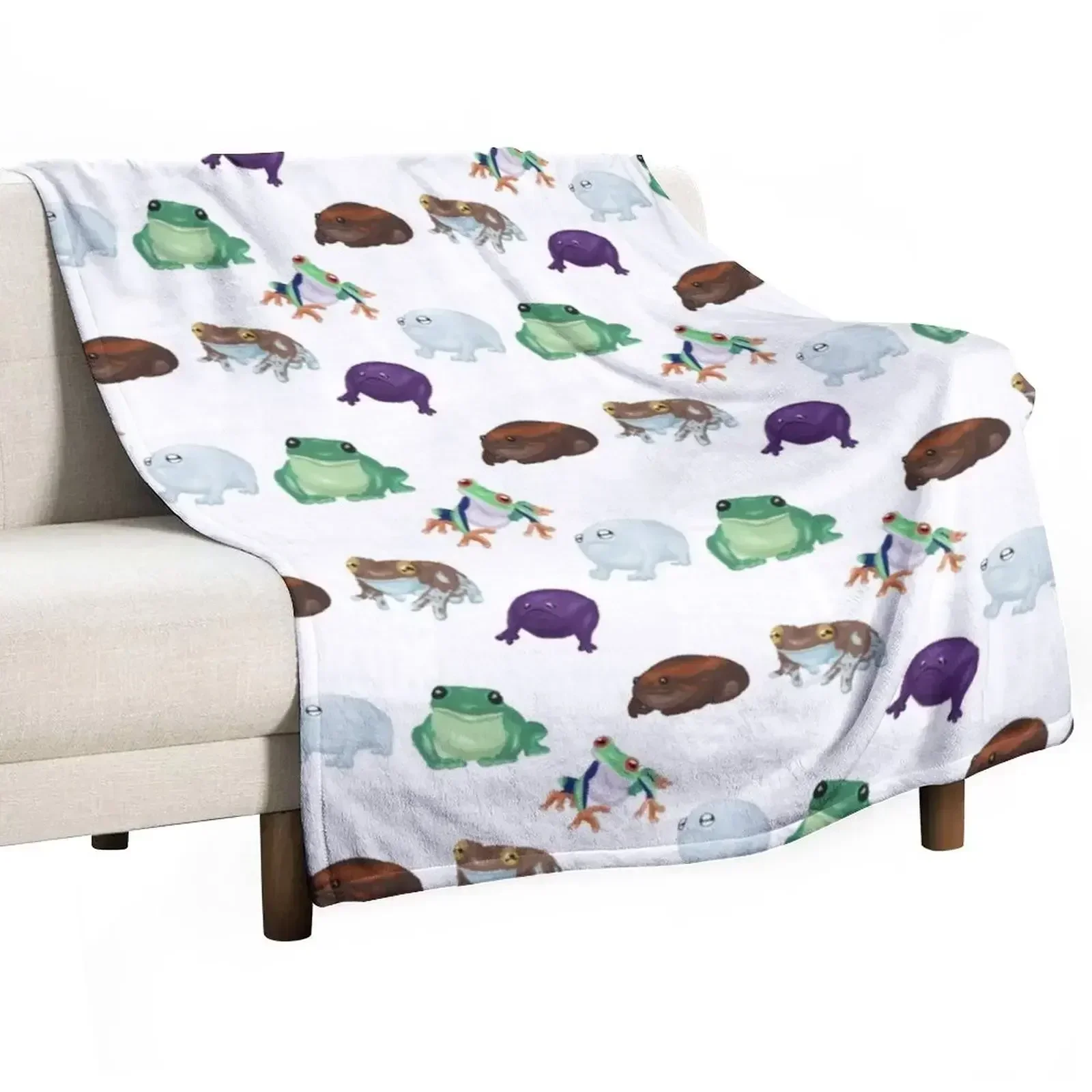 

Frog party Throw Blanket blankets ands Warm valentine gift ideas Thin Blankets