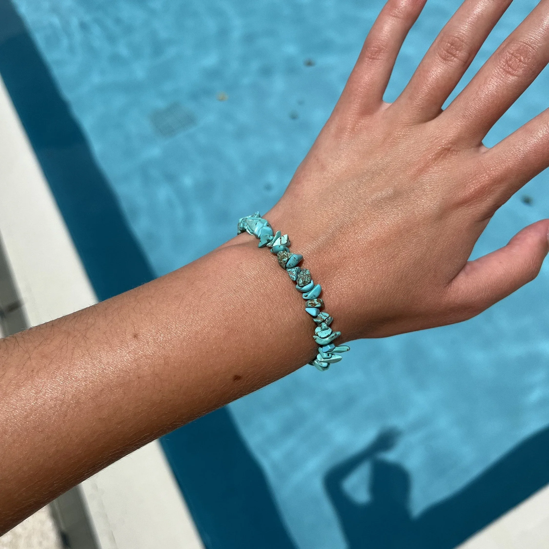 CCGOOD Natural Irregular Turquoises Stone Bracelets for Women Summer Beach Jewelry Strand Bracelet Elastic Pulseras Mujer