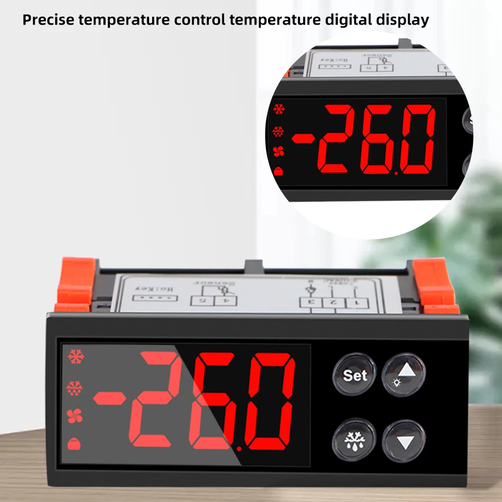 ECS-961neo 12V 24V Digital Temperature Control AC110-220V with Probe line 10A Thermostat With Heat/Cooling Control Instrument