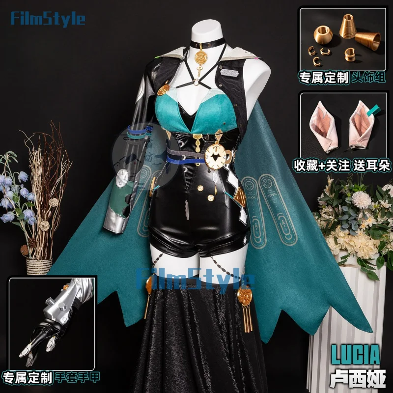 

Игра Zenless Zone Zero Lucia Elowen Косплей Костюм Униформа Хэллоуин Карнавал Вечеринка Рождественская Игра Ролевая Одежда Одежда