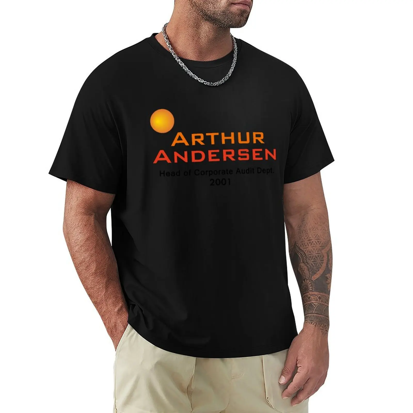 Arthur Andersen Head Of Corporate Audit 2001 T-Shirt t shirt man cotton T-Shirt