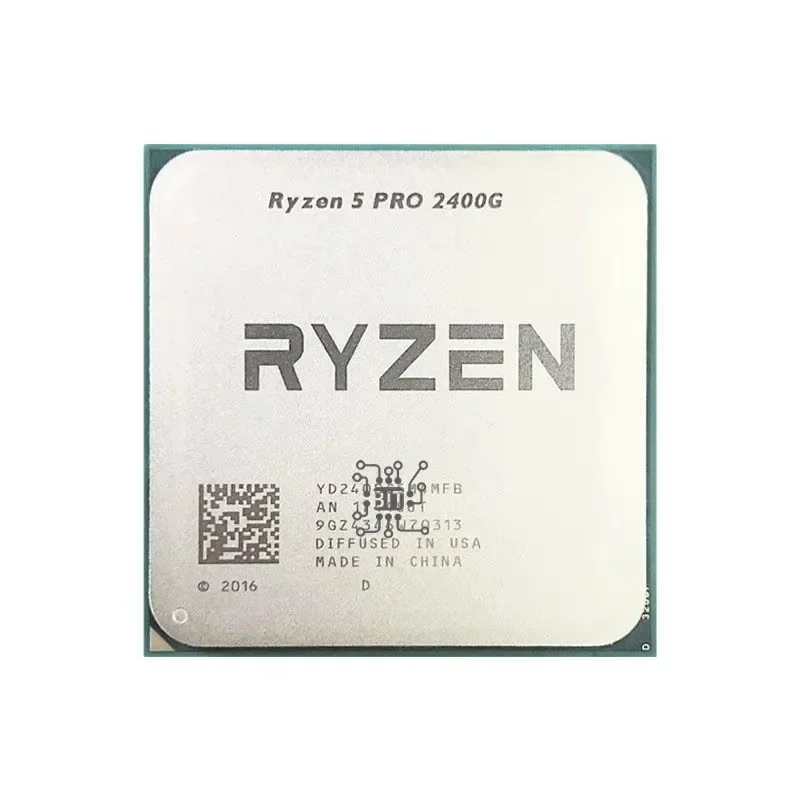 Ryzen 5 Pro 2400G R5 Pro 2400G 3.6 GHz Quad-Core Eight-Thread 65W CPU Processor Socket AM4