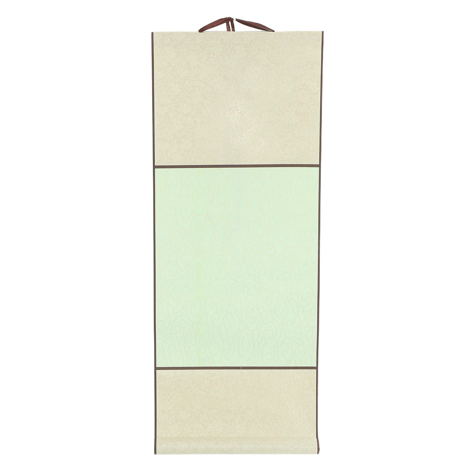 Traditional Xuan Paper Scroll with Classical Calligraphy Design Vintage Style Asian Wall Hanging Art for Living Room Study Decor