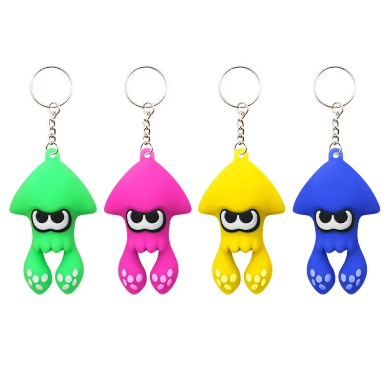 Kawaii Splatoon Cute Cartoon Squid Keychain 4cm Creative Pendant Decoration Children's Holiday Gift