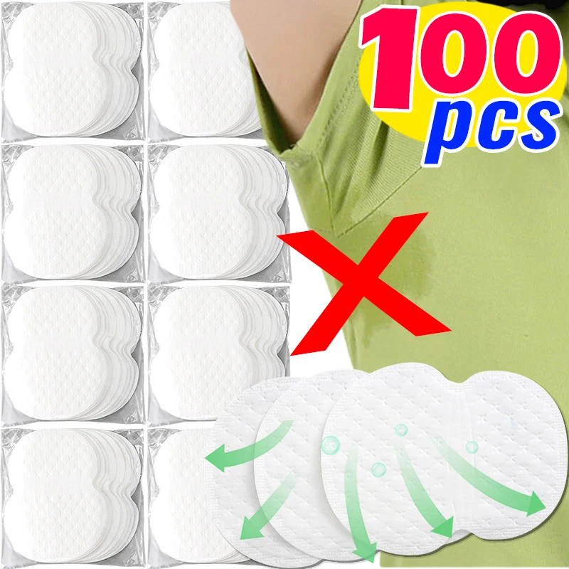 

10/100pcs Unisex Sweat Pads Summer Deodorants Underarm Anti Perspiration Sweat Pads Disposable Armpit Absorb Useful Shield Pads