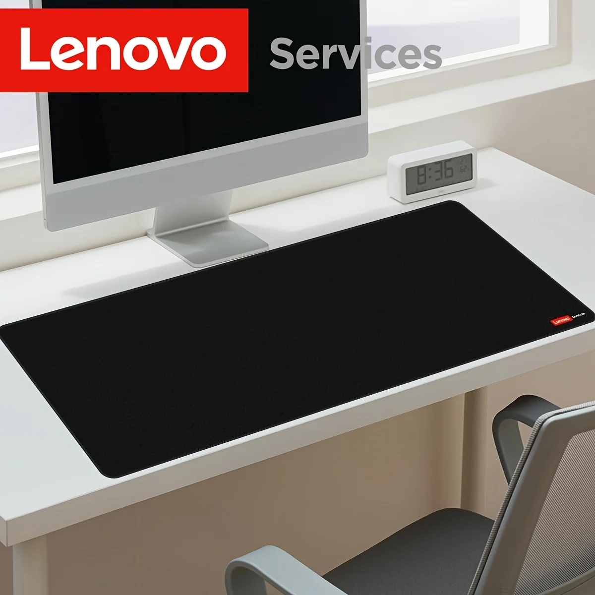 

Lenovo Large Mouse Pad - Thick Gaming Office Desk Pad with Non slip Base, Compatible with PC and Laptop Computers