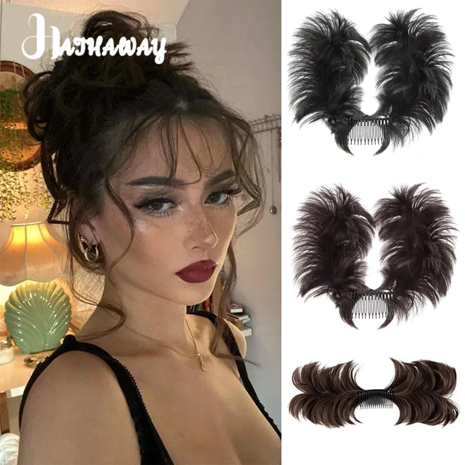 

Synthetic Meatball Head Female Messy Fluffy Chicken Nest Head Hair Ring Grasping Clip Type Adjustable Lazy Hair Chignon